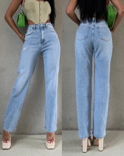 Wide Leg Jeans Amelia Hellblau  Ladypolitan ♡   