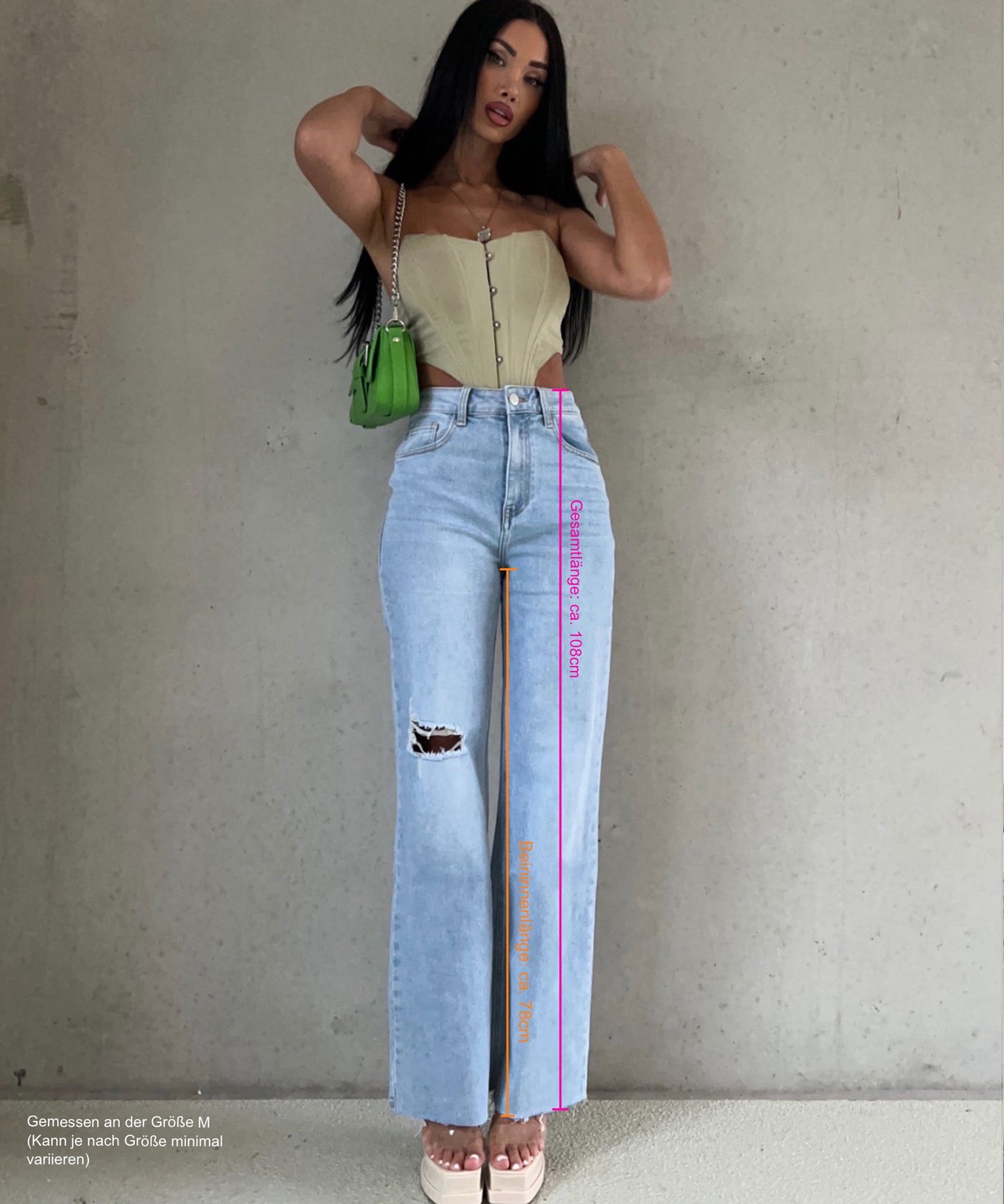 Wide Leg Jeans Tere Hellblau  Ladypolitan ♡   