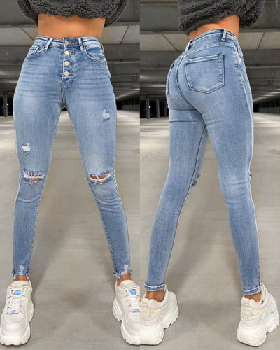 Skinny Jeans Addyson Blau  Ladypolitan - Fashion Onlineshop für Damen   