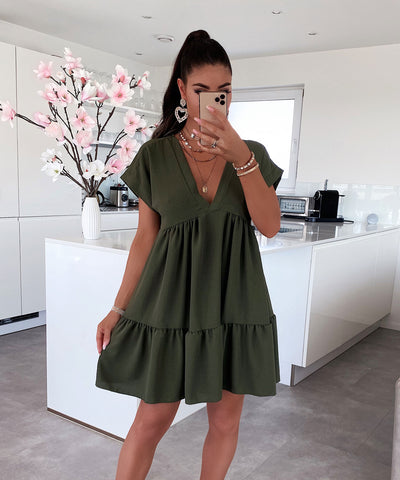 Kleid Lilly Khaki  Ladypolitan - Fashion Onlineshop für Damen   