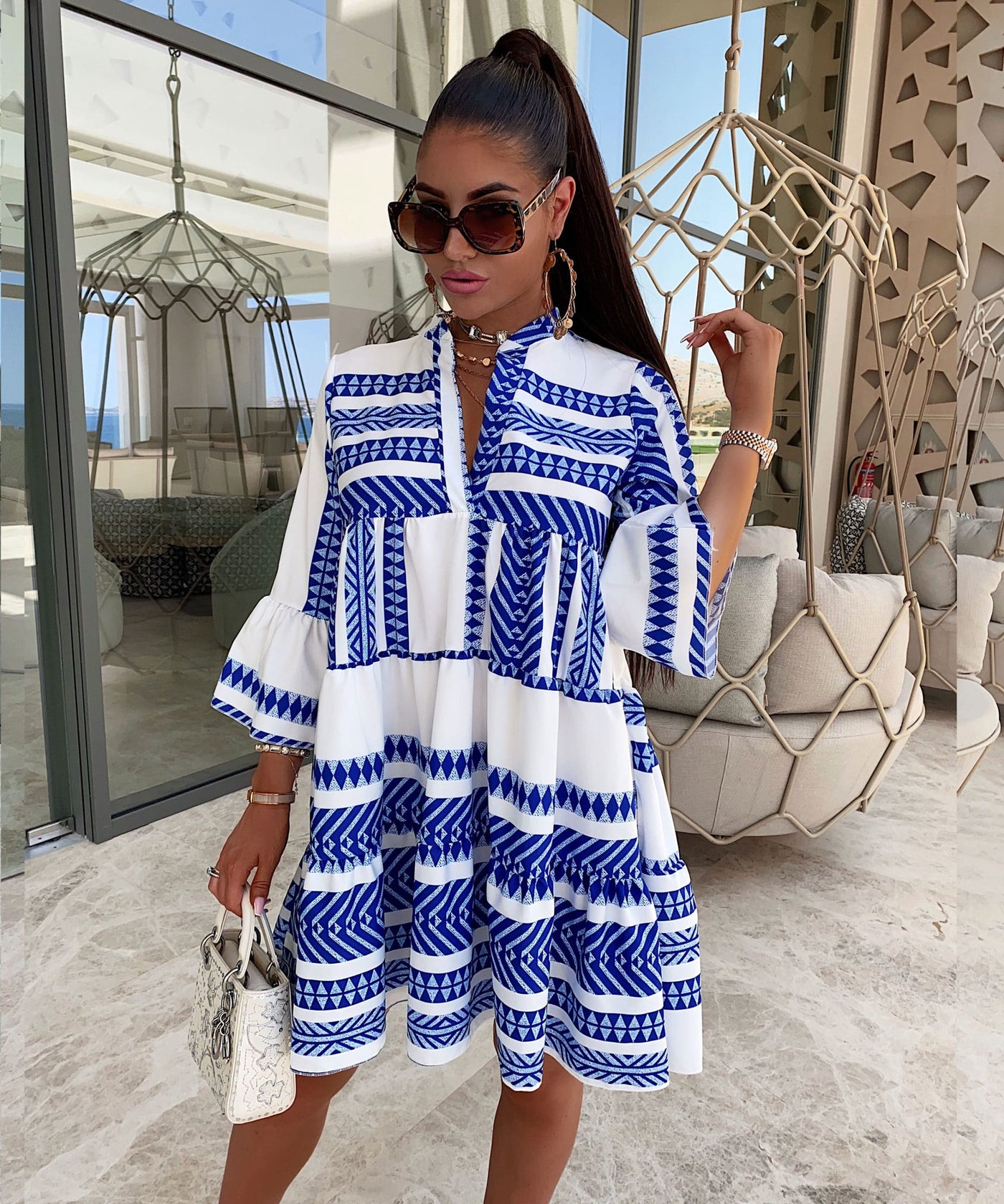 Kleid Santorini Blau  Ladypolitan - Fashion Onlineshop für Damen   