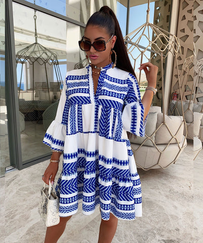 Kleid Santorini Blau  Ladypolitan - Fashion Onlineshop für Damen   