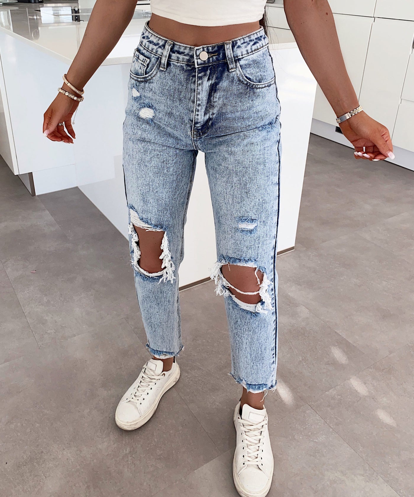 Jeanshose Nyla Blau  Ladypolitan - Fashion Onlineshop für Damen   