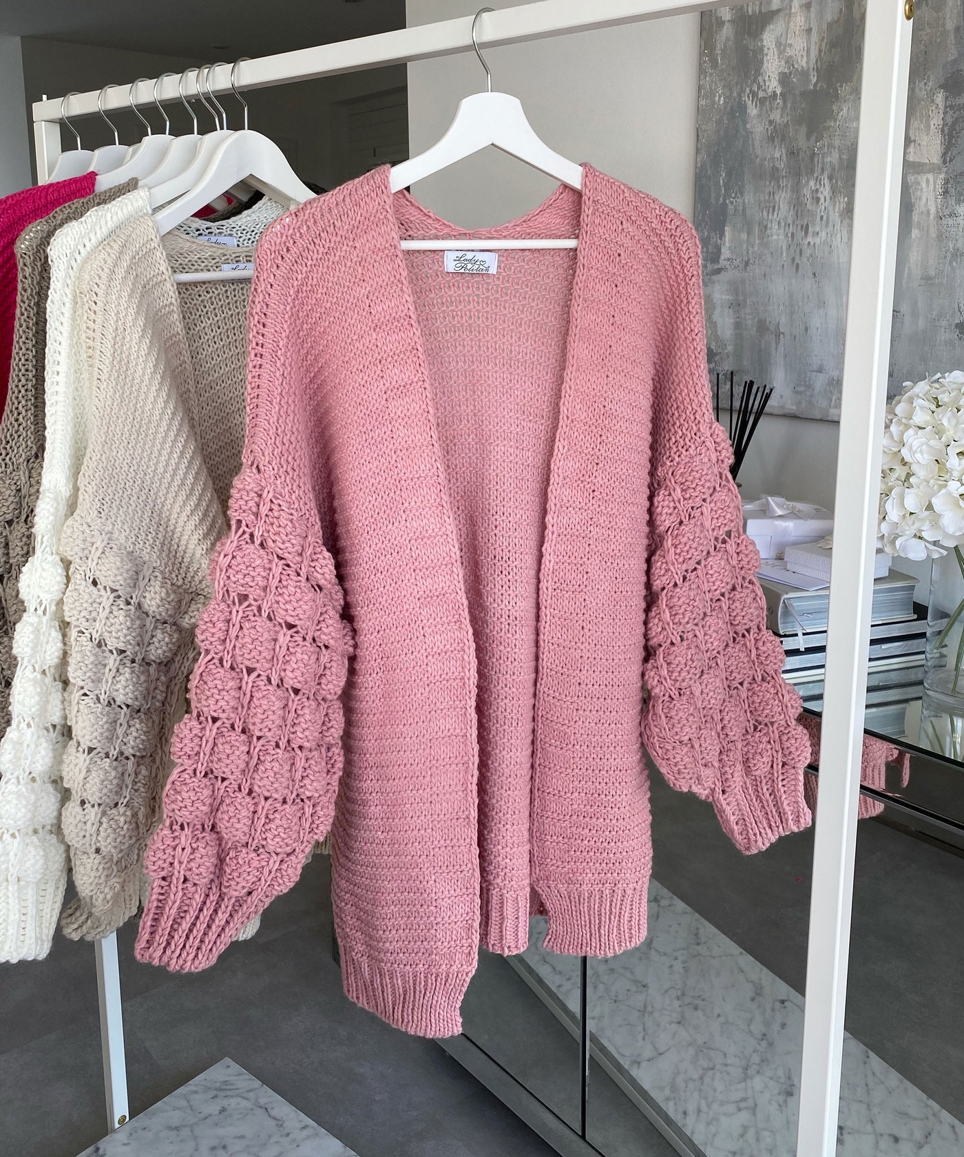 Strickjacke Cloudy Hellpink  Ladypolitan - Fashion Onlineshop für Damen   