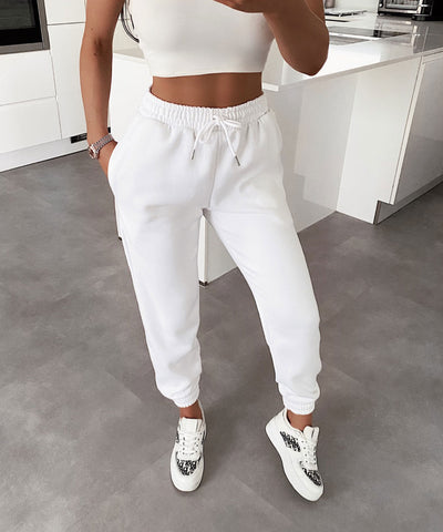 Jogginghose Nina Weiß Gefüttert  Ladypolitan - Fashion Onlineshop für Damen   