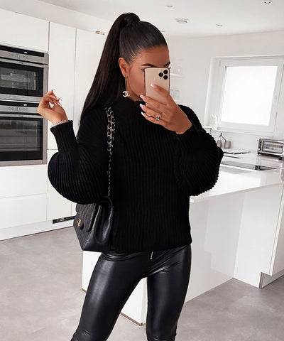 Jacueline Pullover Schwarz  Ladypolitan - Fashion Onlineshop für Damen   