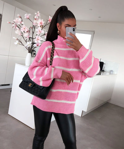 Strick Pullover Carter Pink  Ladypolitan - Fashion Onlineshop für Damen   