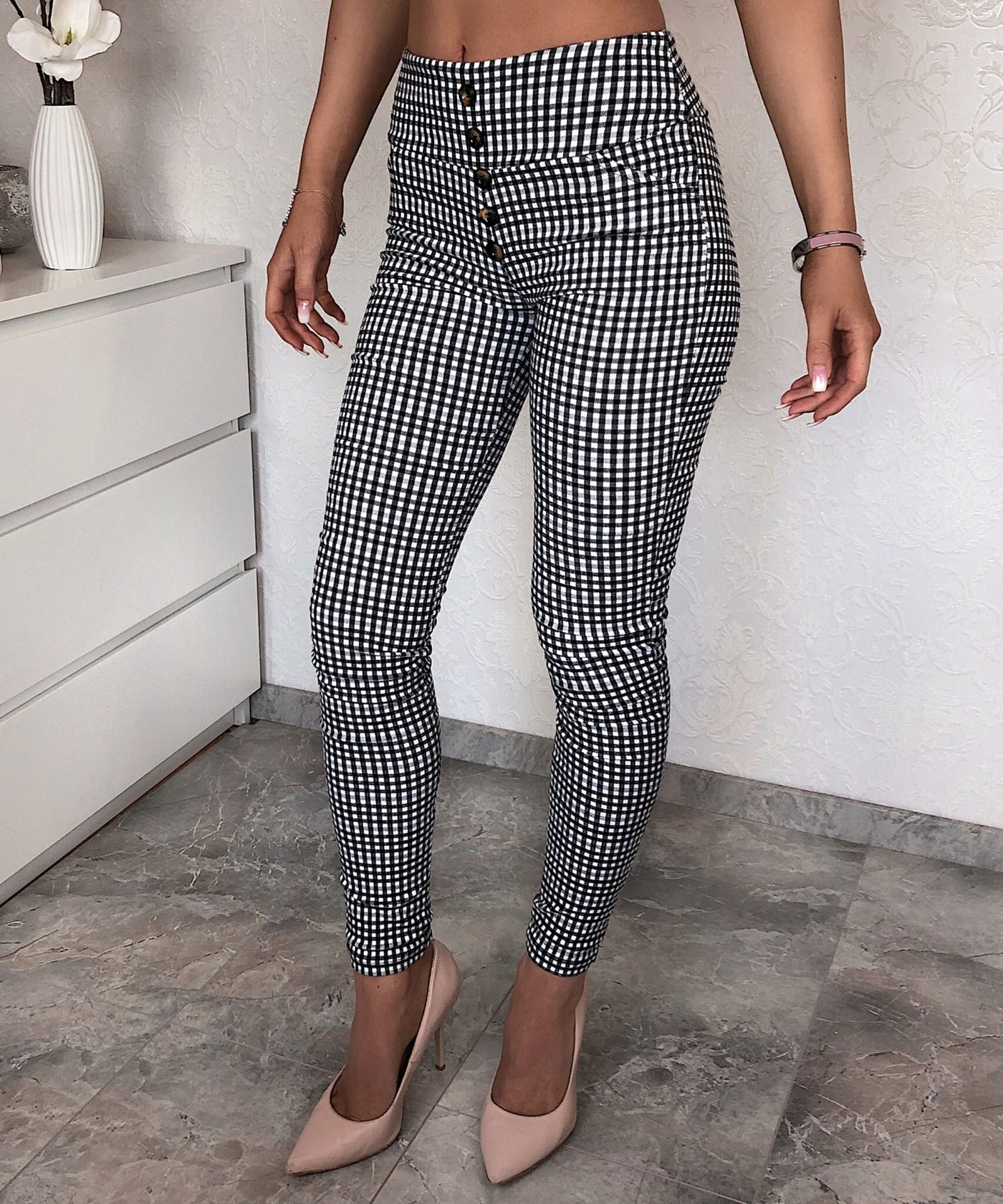 Hose Luana Karriert  Ladypolitan - Fashion Onlineshop für Damen   